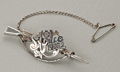 Boer War Sterling Silver Sweetheart Brooch, Rifle, S Africa 1900-2